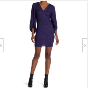 Max + Ash Balloon Sleeve Knit Mini Dress *SO CUTE* Size Large